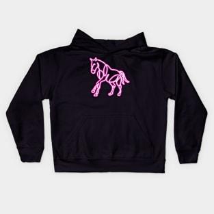 Running Neon Horse Kids Hoodie